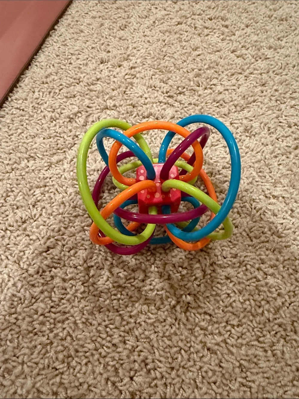 Manhattan Rattle and Sensory Bright Multi-Color Baby Teething Toy